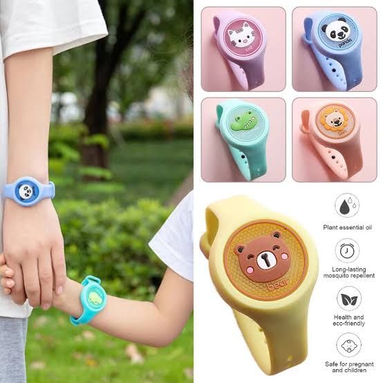 Pack of 2 Mosquito Hand Band Mosquito Repellent Watch Baby Cute Cartoon Anti Mosquito Band Bracelet ( with free delivery)