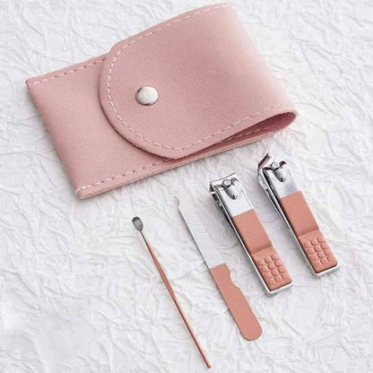 ( free delivery) 4pcs set Manicure Set for Men and Women Stainless Steel Earpick Nail Clippers Pedicure Nail Scissors Tools