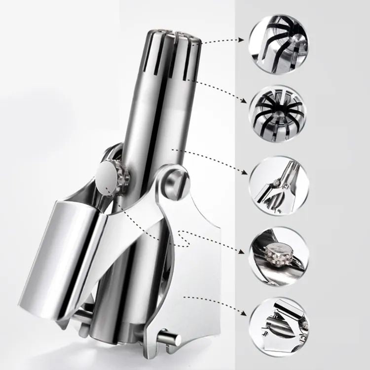 Manual Nose Hair Trimmer Mini Portable Stainless Steel