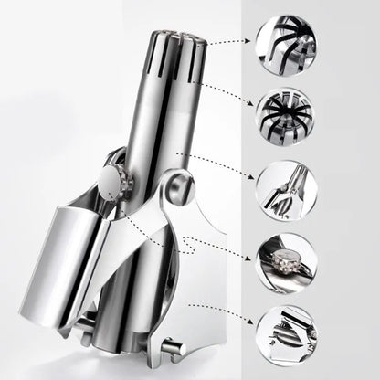 Manual Nose Hair Trimmer Mini Portable Stainless Steel